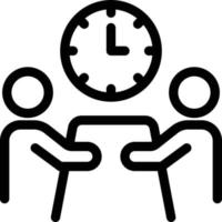 meeting time vector illustration on a background.Premium quality symbols.vector icons for concept and graphic design.