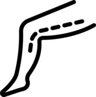 ilustración de vector de cirugía de pierna en un fondo. símbolos de calidad premium. iconos vectoriales para concepto y diseño gráfico.