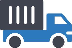 ilustración de vector de entrega de camiones en un fondo. símbolos de calidad premium. iconos vectoriales para concepto y diseño gráfico.