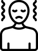 headache vector illustration on a background.Premium quality symbols.vector icons for concept and graphic design.
