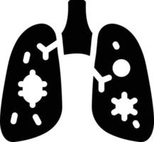 ilustración vectorial de infección pulmonar en un fondo. símbolos de calidad premium. iconos vectoriales para concepto y diseño gráfico. vector