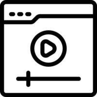 ilustración de vector de video de página web en un fondo. símbolos de calidad premium. iconos vectoriales para concepto y diseño gráfico.