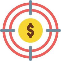 Dollar target vector illustration on a background.Premium quality symbols.vector icons for concept and graphic design.