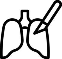 ilustración vectorial de pulmones en un fondo. símbolos de calidad premium. iconos vectoriales para concepto y diseño gráfico. vector