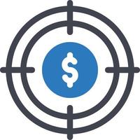 dollar target vector illustration on a background.Premium quality symbols.vector icons for concept and graphic design.