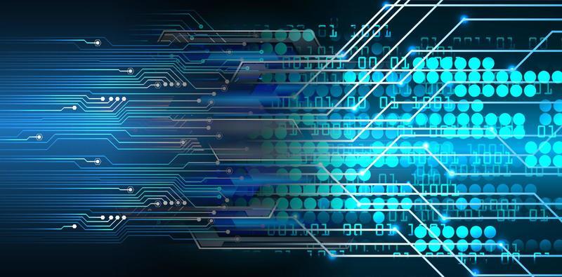 cyber circuit future technology concept background