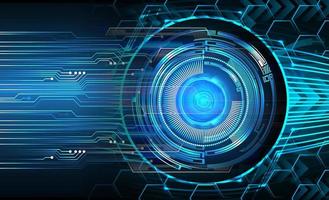 eye cyber circuit future technology concept background vector