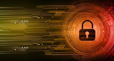 Closed Padlock on digital background, cyber security vector