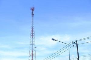 Communication towers in Thailand photo