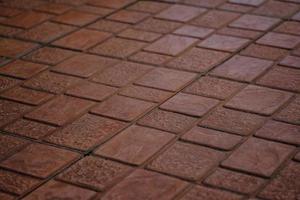 red bricks on the street photo