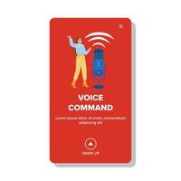 Voice Command Personal Assistant Talk Girl Vector