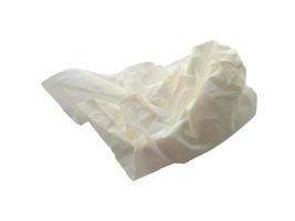 White crumpled paper texture for background. Crumpled paper isolated on white background photo