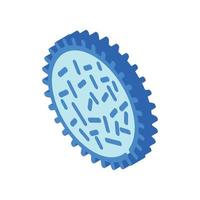 unhealthy bacteria isometric icon vector isolated illustration