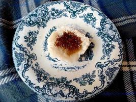 Balinese cakes on the plate. traditional Indonesian culinary food photo