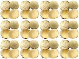 Seashell pattern on a white background photo