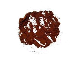 Coffee powder on white background photo