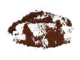 Coffee powder on white background photo