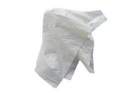 White crumpled paper texture for background. Crumpled paper isolated on white background photo
