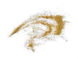 Wood powder on white background. Wood sawdust isolated on white background photo