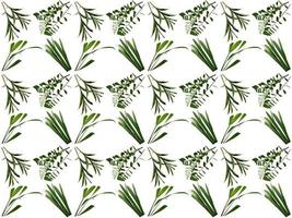 Leaf pattern on a white background photo