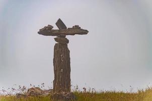 stones trail on alps photo