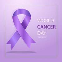 world cancer day concept. Flat vector template style Suitable for Web Landing Pages.