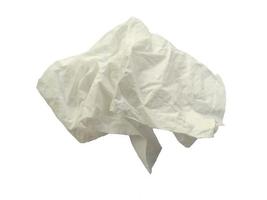 White crumpled paper texture for background. Crumpled paper isolated on white background photo