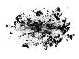 wood charcoal or Coal dust. Black charcoal texture. Black wood charcoal dust isolated on white background photo