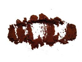 Coffee powder on white background photo