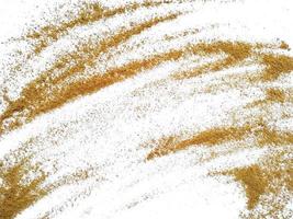 Wood sawdust.Pile of wood shavings or wood powder isolated on white background photo