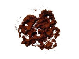 Coffee powder on white background photo