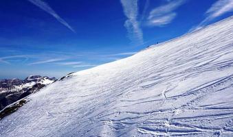Titlis snow mountains scratch ski adventure in Switzerland, Europe photo