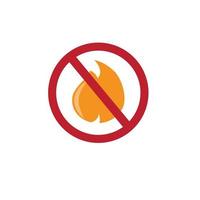 No fire illustration vector