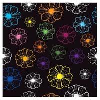 Seamless pattern colorfull flower vector