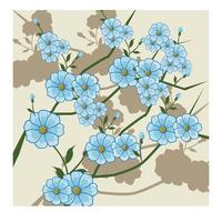 blue flower vector illustration