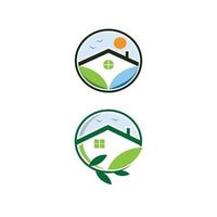 Green house logo vector