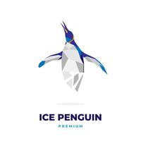 logotipo de ilustración de vector de pingüino geométrico abstracto