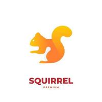 Orange gradient squirrel illustration logo vector