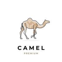 Vector illustration of a camel with overlapping colors