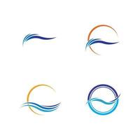 water wave logo vector