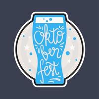 Oktoberfest Lettering Badge vector