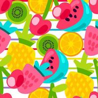 patrones de frutas de verano vector