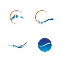 logo de onda de agua vector