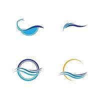 water wave logo vector