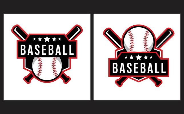 Set baseball logo championship design Royalty Free Vector