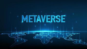 Metaverse digital world smart futuristic interface technology background, Vector Illustration