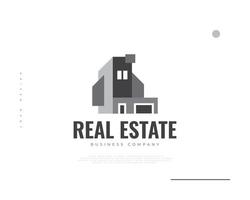 Modern and Minimalist House Logo Design for Real Estate Logo Industry. Elegant House Logo for Architecture or Construction Business Brand Identity vector