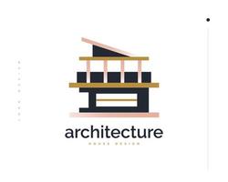 diseño de logotipo de casa elegante en un concepto moderno y minimalista para la identidad de marca de la industria inmobiliaria o arquitectónica vector