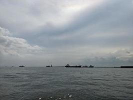 photo of the scenery in the waters of the bay of kalimantan