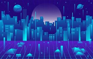 Future Technology and Virtual Universe Background vector